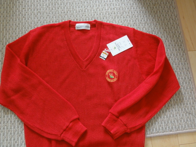 メンズ　赤長袖セーター（未使用）M_画像6