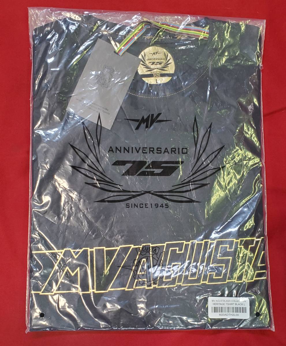 【新品未使用品】MVアグスタ正規品！　MV AGUSTA APPAREL 20/21　HERITAGE TSHIRT BLACK L_画像1