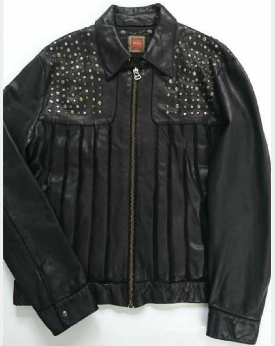 Сразу же распродан Hugo Boss Hugobos Finest Real Leather Studs Riders Rare 54 (xl эквивалент)