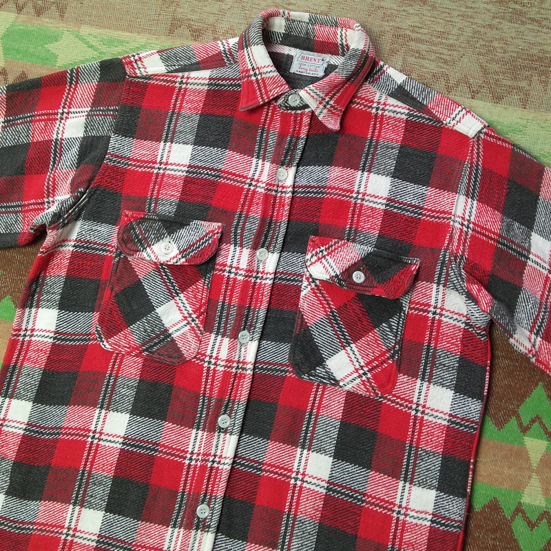 マチ付き 【BRENT】60s Plaid Flannel Shirt/60年代 ブレント マチ付き 【BRENT】60s Plaid Flannel Shirt/60年代 ブレント