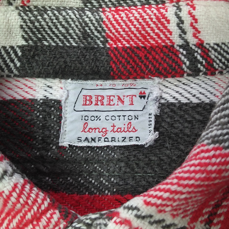 マチ付き 【BRENT】60s Plaid Flannel Shirt/60年代 ブレント マチ付き 【BRENT】60s Plaid Flannel Shirt/60年代 ブレント