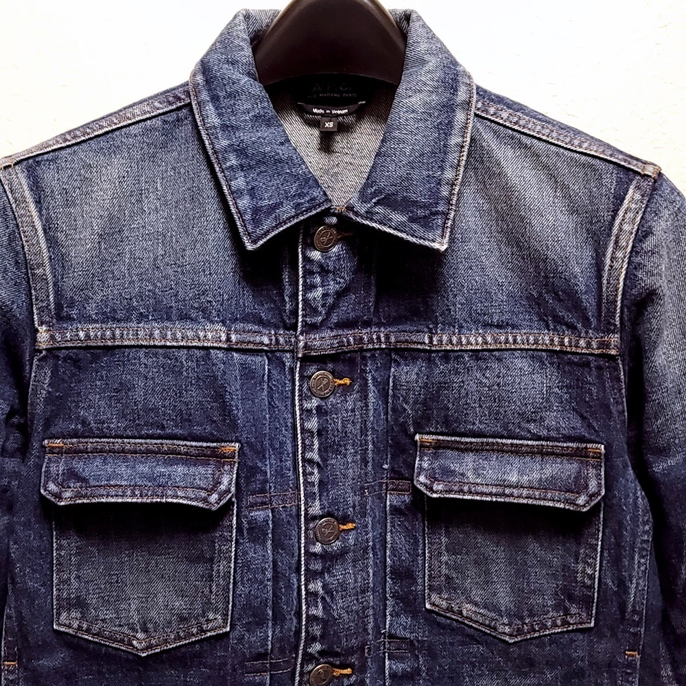 WB399　Ron Herman A.P.C. ロンハーマン アーペーセー 別注 10周年記念 デニムジャケット XSサイズ インディゴ ●80_画像3