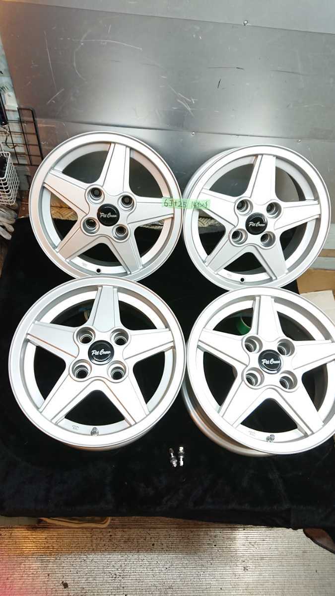 当時物 新品 ピットクルー 14インチ 6JJ +25 4H 114.3 検)CT ワゴンR