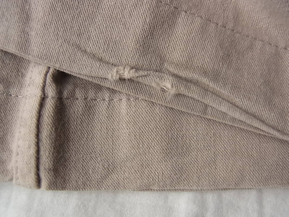 M H L, Margaret Howell cotton silk material sinchi back attaching work pants size S made in Japan gray ju