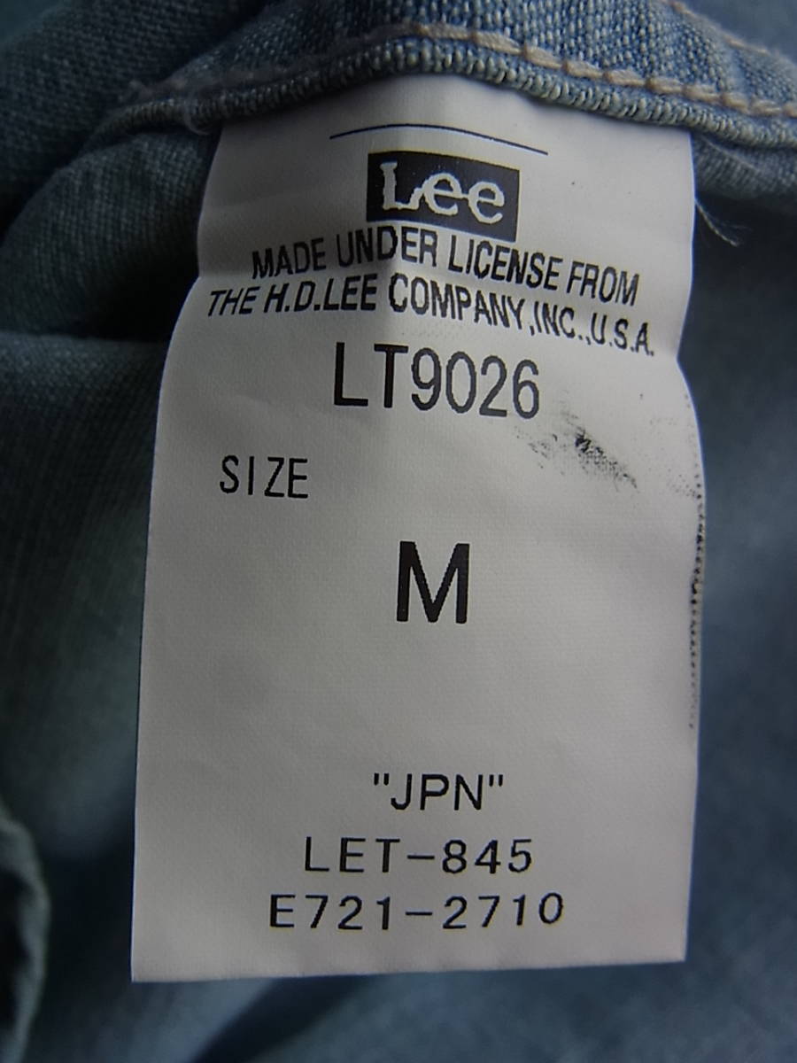 Lee × チャオパニック　ブリーチ加工　デニム素材 ワークシャツ　サイズ M_画像9