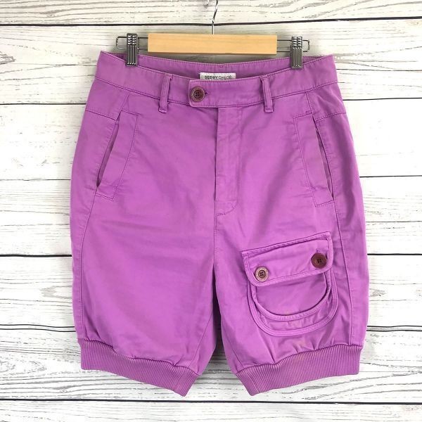 SEE BY CHLOE* See by Chloe * short pants [W70/ purple ] front opening zipper / button pocket / hem rib *PNA001