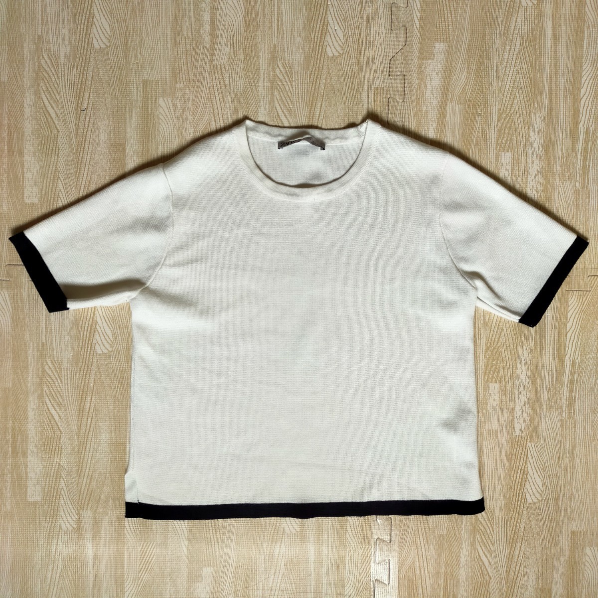 お値下げ ZARA 半袖ニット L|PayPayフリマ