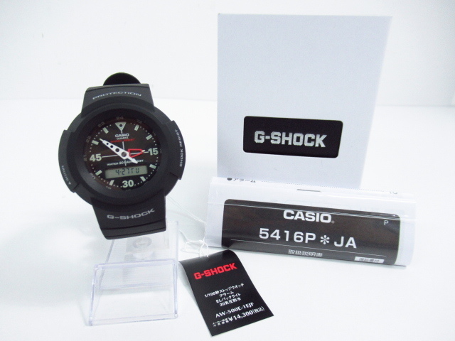 未使用 CASIO G-SHOCK カシオ G-ショック AW-500E-1EJF アナデジ腕時計 ▼AC19922