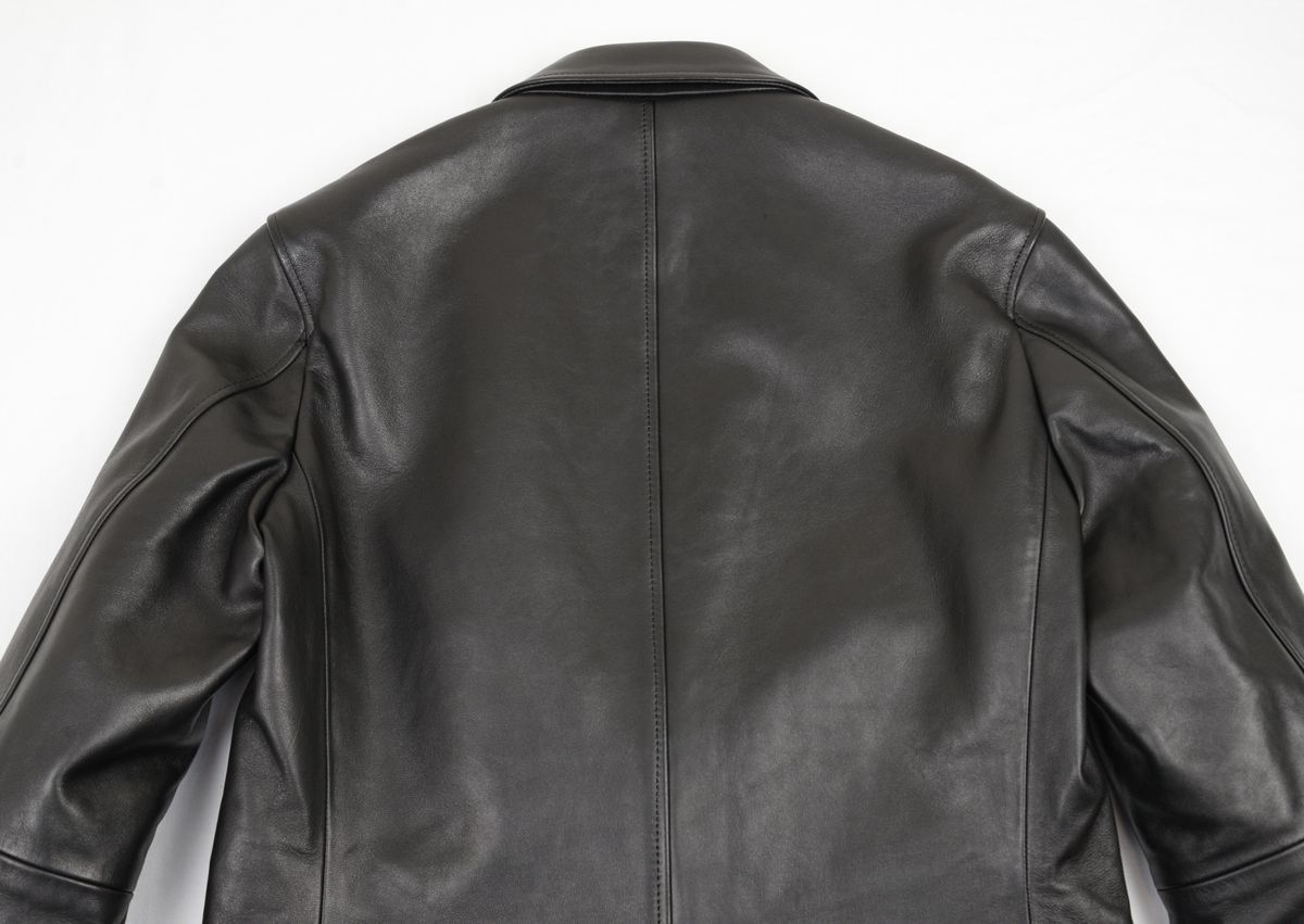 ●定価104500円最高級CKカルバンクライン羊革ジャケット(36(M),黒)新品_画像4