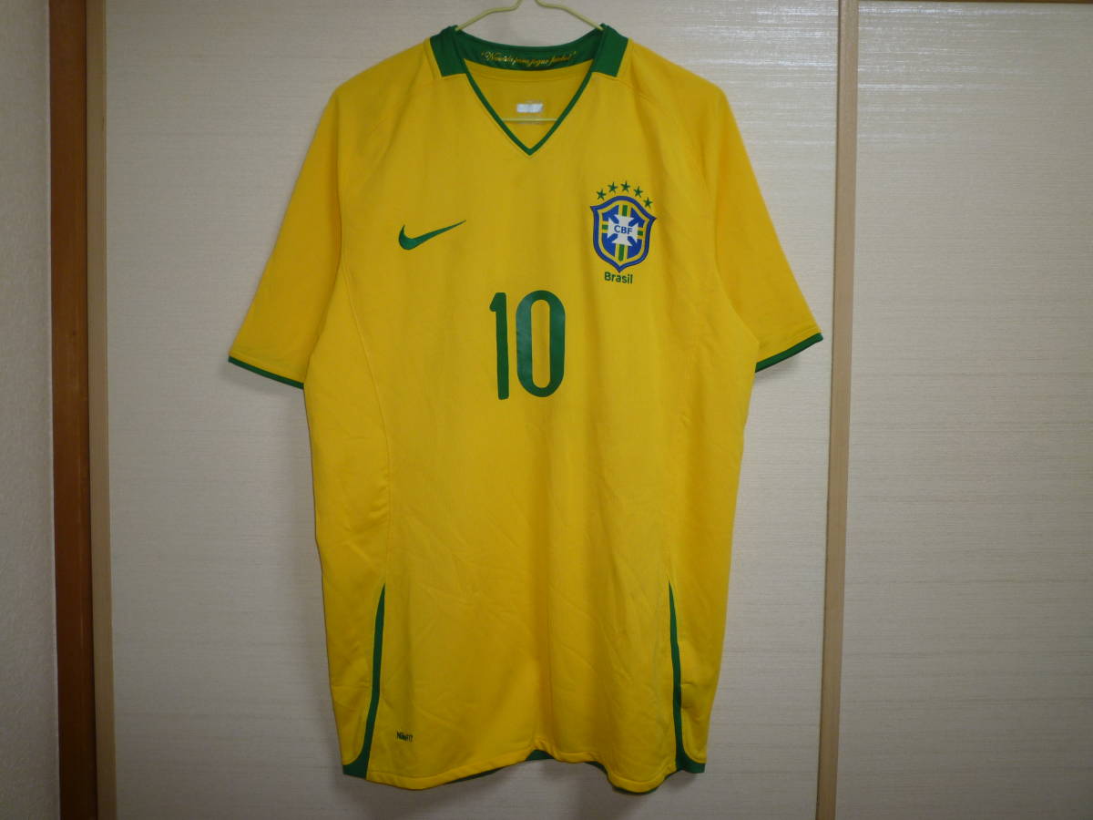 極美品 カカ ブラジル代表 2010 ホーム長袖 ユニフォーム-