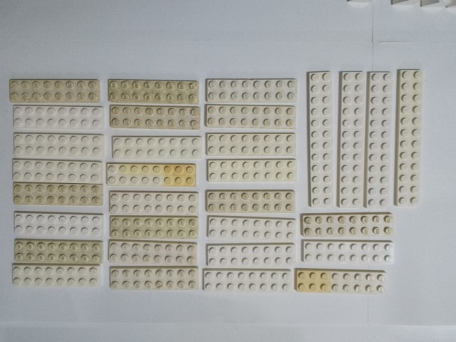 A348　白色　ホワイト　2×8　プレートブロック　大量　約31個　レゴパーツ　LEGO_画像1