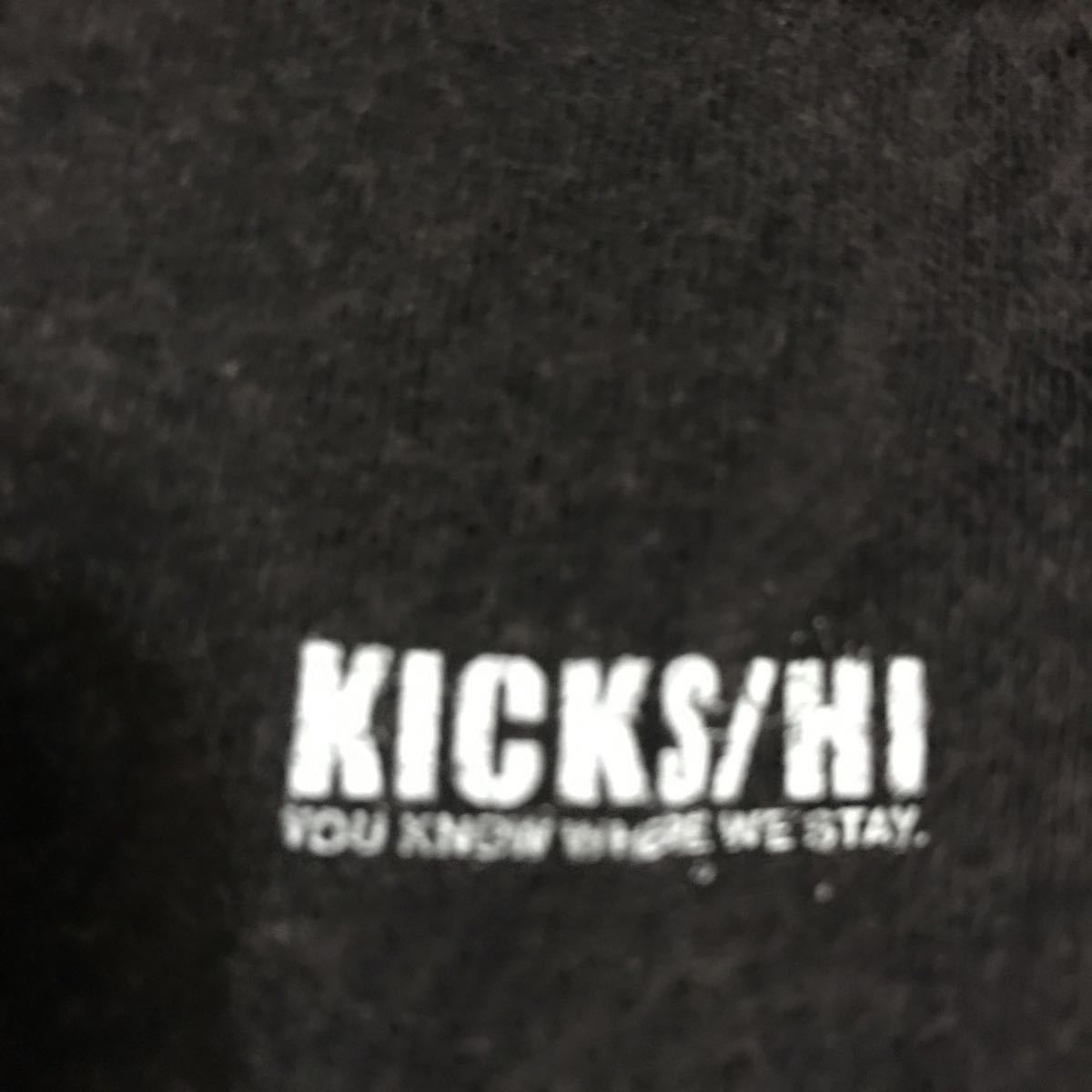 W2Fぼ KICKS/HI 半袖Tシャツ キックスハイ　Lサイズ表示 フロントプリント　コットンウェア　Tシャツ_画像6