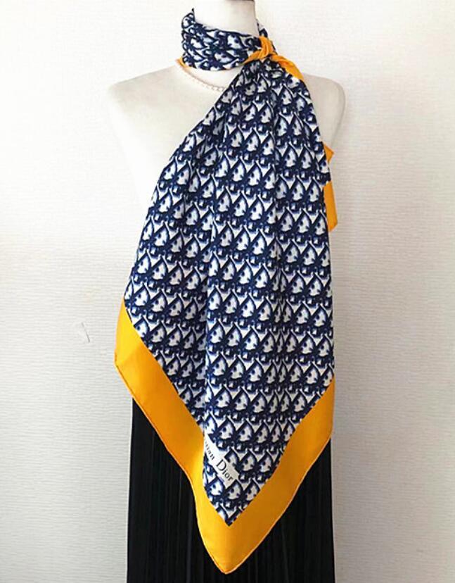 春夏新作モデル Christian Dior スカーフ シルク100% 78×78 大判サイズ