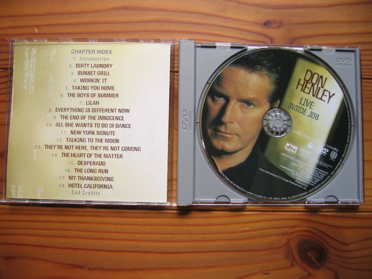 Don Henley ドン・ヘンリー Live Inside Job ライヴ・インサイド・ジョブ DVD 帯付き 日本盤 Hotel California ソロ Eagles イーグルス_画像2