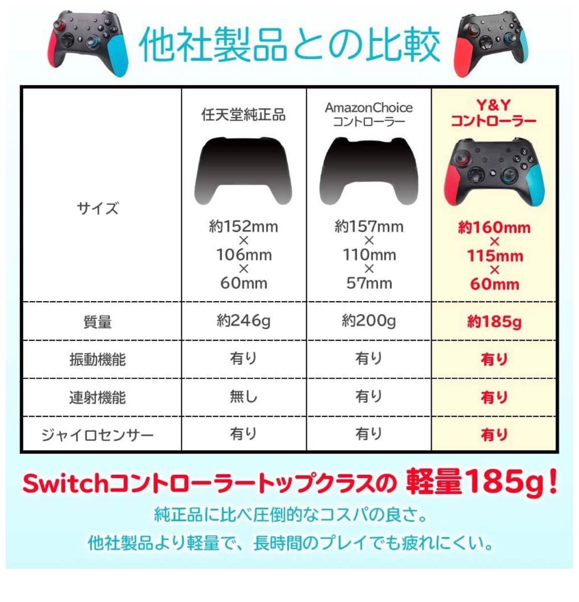 Switch コントローラー Joy-Con pro ワイヤレス スイッチ ジョイコン プロコン 無線 bluetooth 連射 