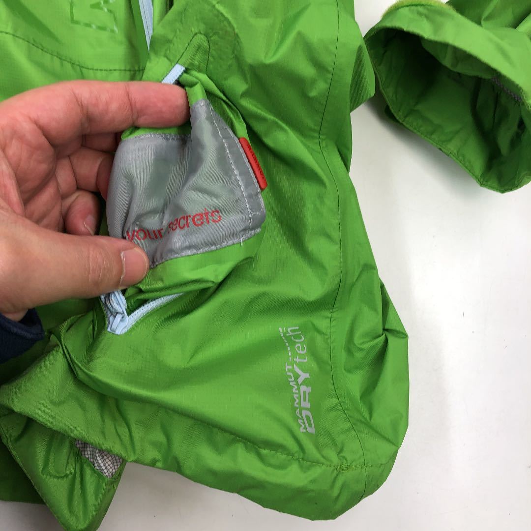 美品!MAMMUT DRYTECH マウンテンパーカー(M)撥水 透湿 暴風 フーデット ナイロン ジャケット