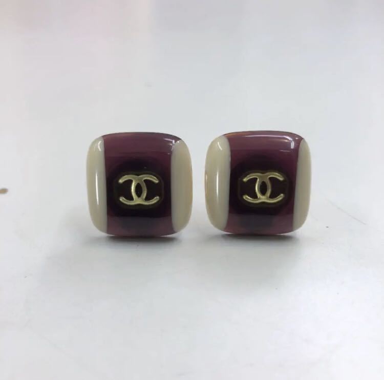 CHANEL ヴィンテージ ココマーク スクエア イヤリング