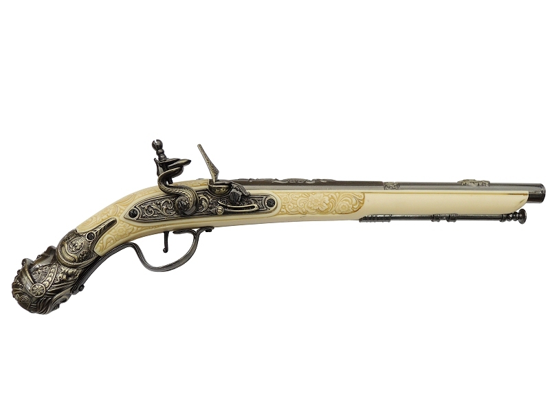 モデルガン フリントロック ピストル DENIX デニックス 5314 ドイツ 17世紀 レプリカ 銃 コスプレ リアル 本格的 小物 模造 ピストル 拳銃