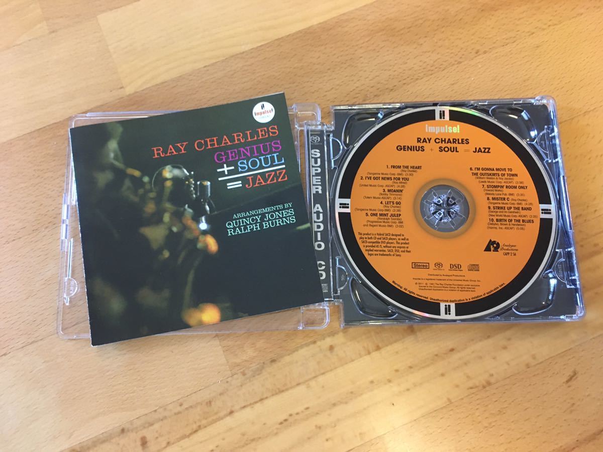 高音質盤】Ray Charles / Genius + Soul = Jazz (Hybrid SACD)アナプロ 
