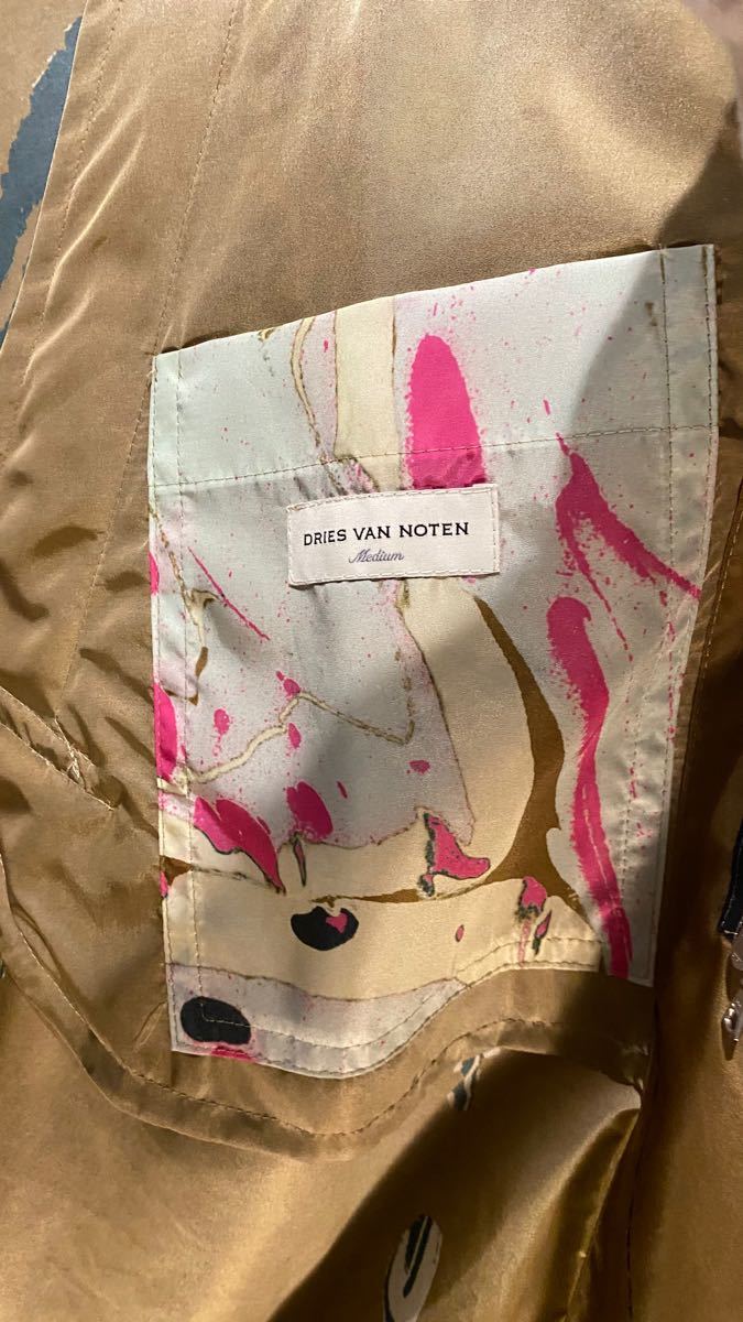 美品】Dries Van Noten 18AW マーブルプリントナイロンコート ドリス