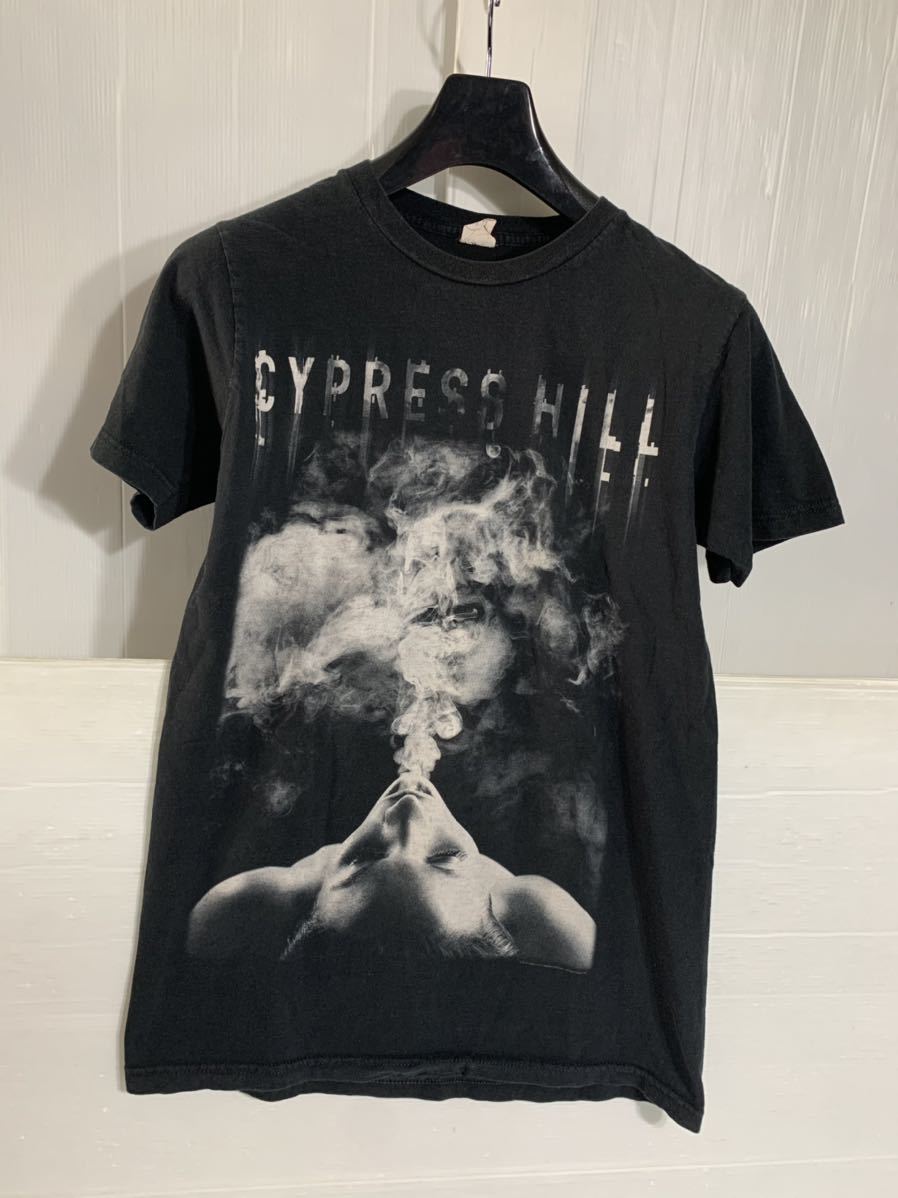 CYPRESS HILL サイプレスヒル　2013コピーライト　デカロゴ ×フォト　スモーキングガール　喫煙女性　ラップTシャツ　黒　M ブラック_画像3