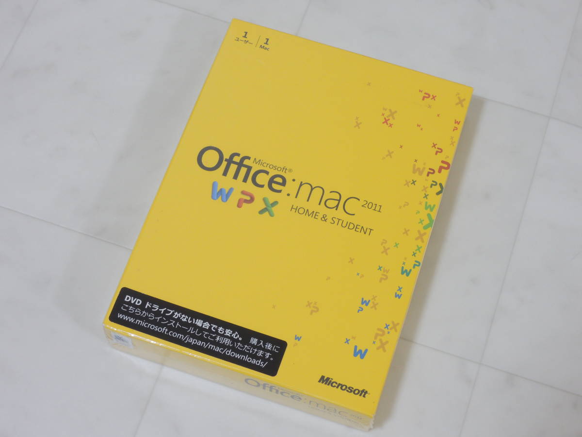 A-02293●新品未開封 Microsoft Office Mac 2011 Home & Student
