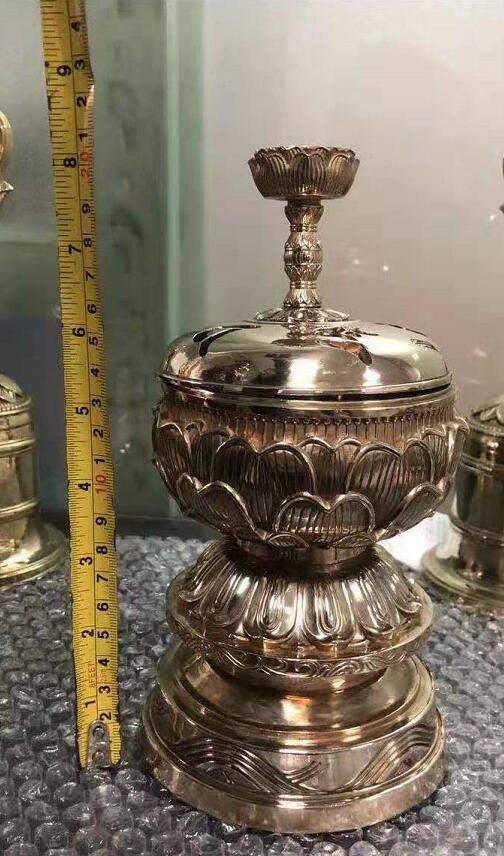 新品「密教法具 寺院用仏具」 大悲香炉 銅製 磨き仕上げ 21cm B01 新品「密教法具 寺院用仏具」 大悲香炉 銅製 磨き仕上げ 21cm B01