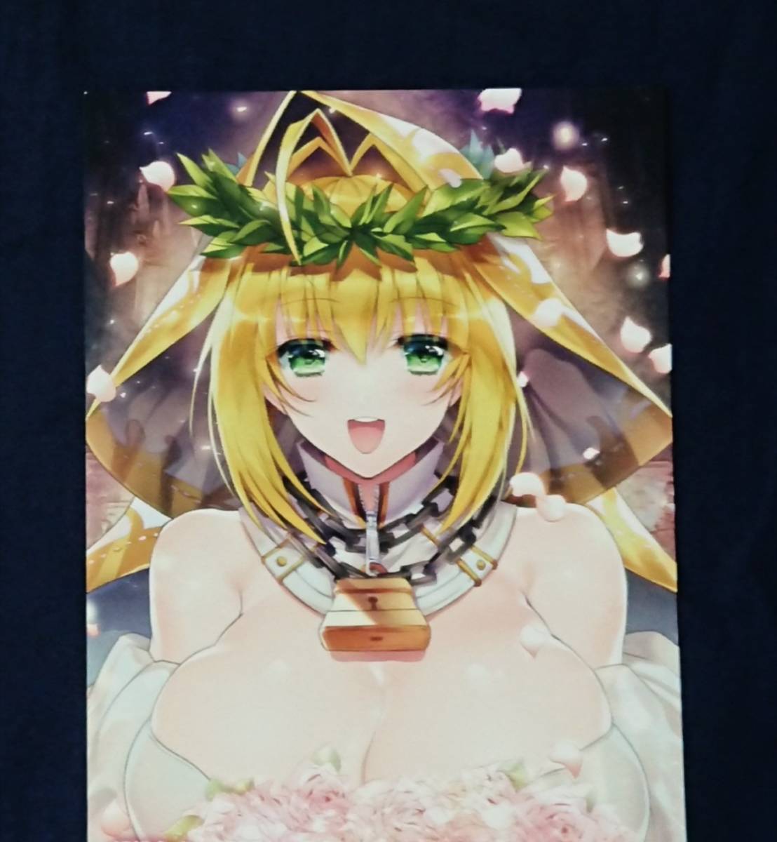 ●美品 イラストカード 焼肉食べたい 胡桃もか ちょこもか / ポストカード FGO ウェディングネロ ネロクラウディウス_画像1