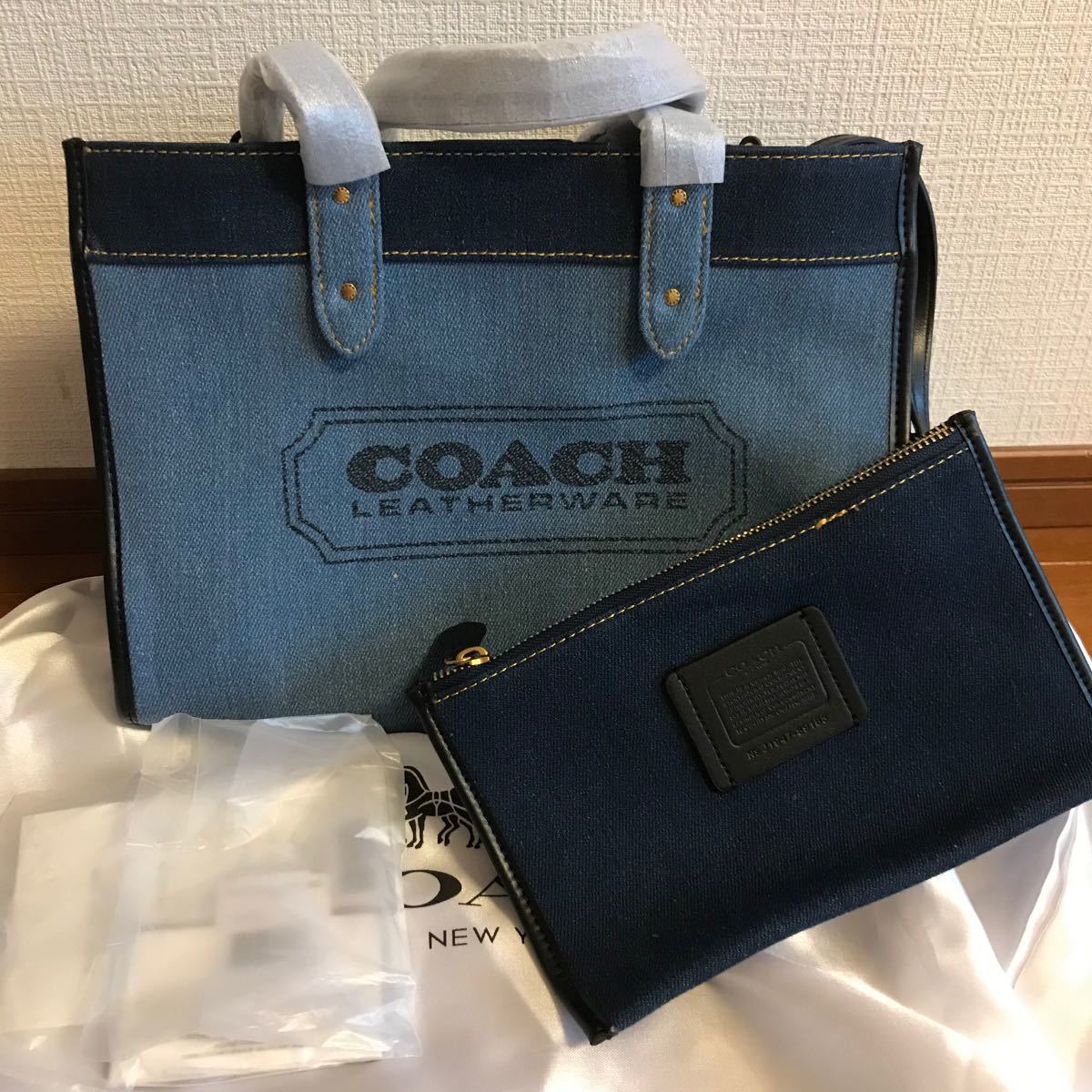 COACH コーチ　トートバッグ ショルダーバッグ デニム