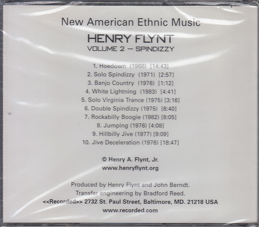 【CD】HENRY FLYNT - New American Ethnic Music Volume 2: Spindizzy【フルクサス】_画像2