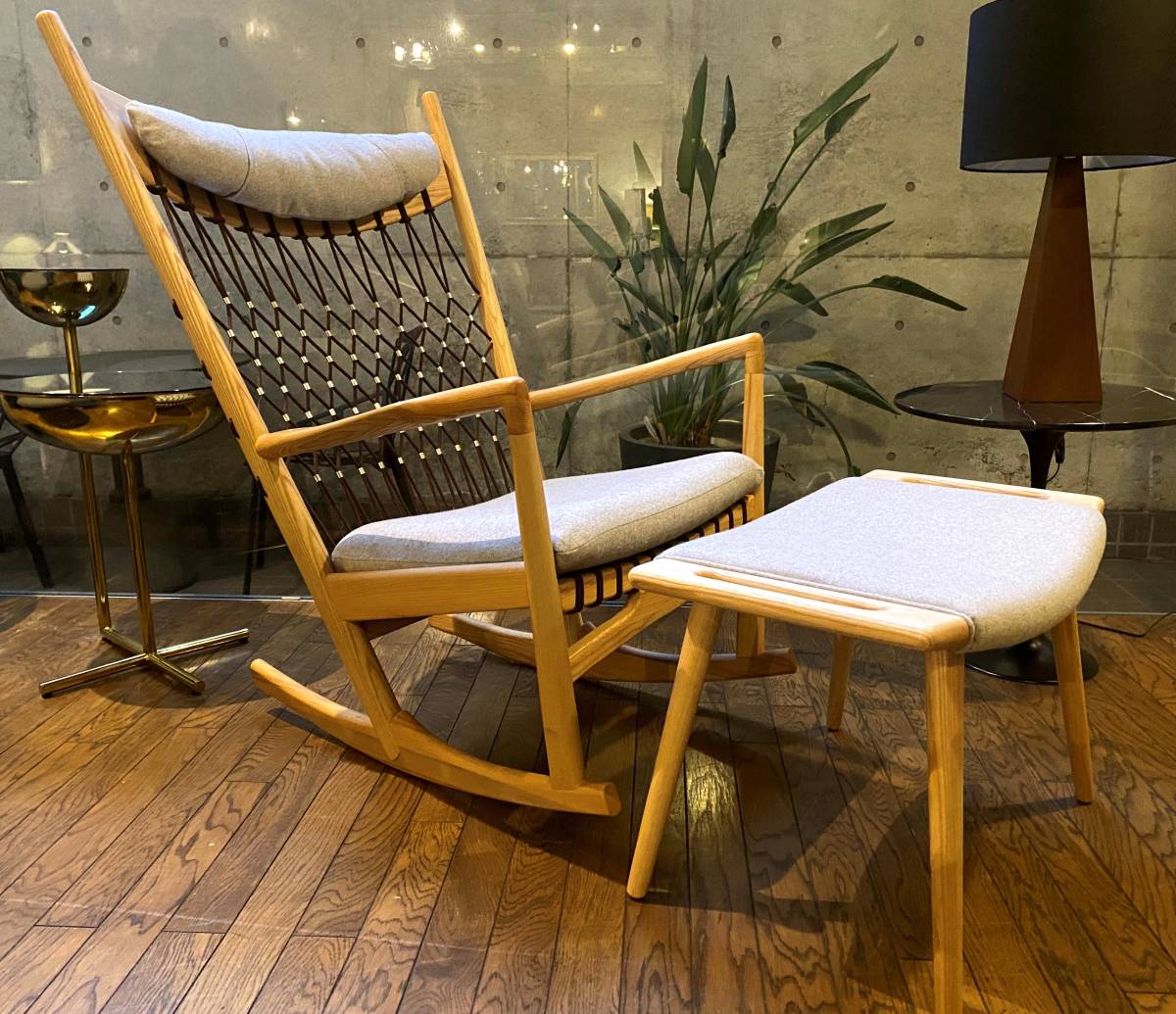 シェーカーロッキングチェア+オットマン/shaker rocking chair(検|ミッドセンチュリー,midcentury,イームズ,ウェグナー,北欧ビンテージ_画像1