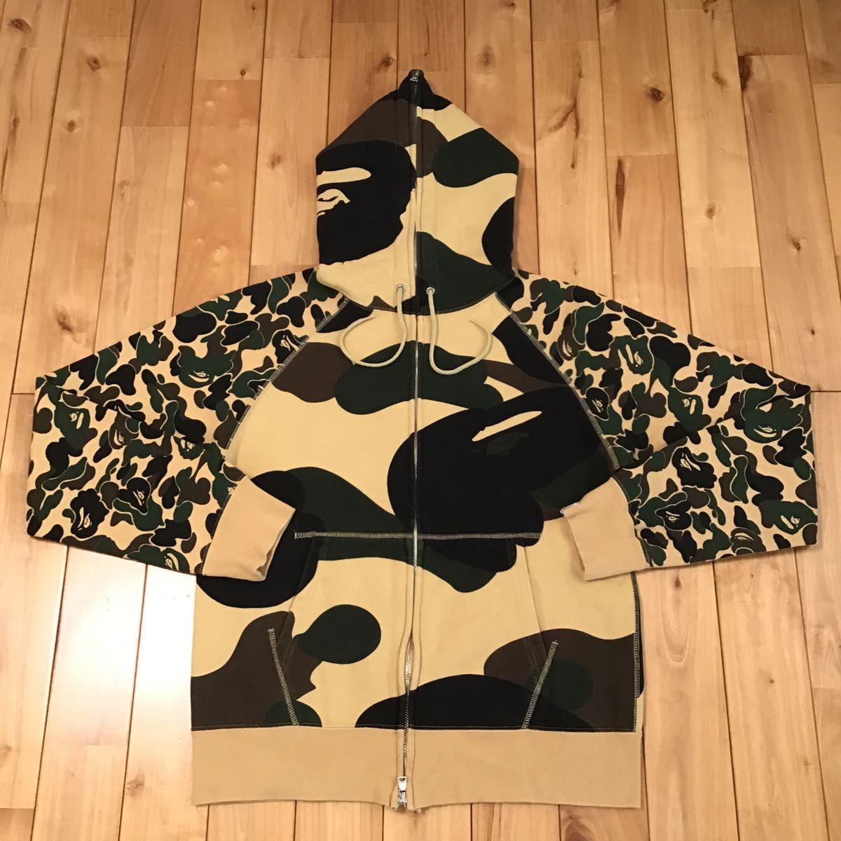 giant 1st camo crazy フルジップ パーカー Mサイズ a bathing ape bape full zip hoodie エイプ ベイプ アベイシングエイプ 迷彩 2232_画像1