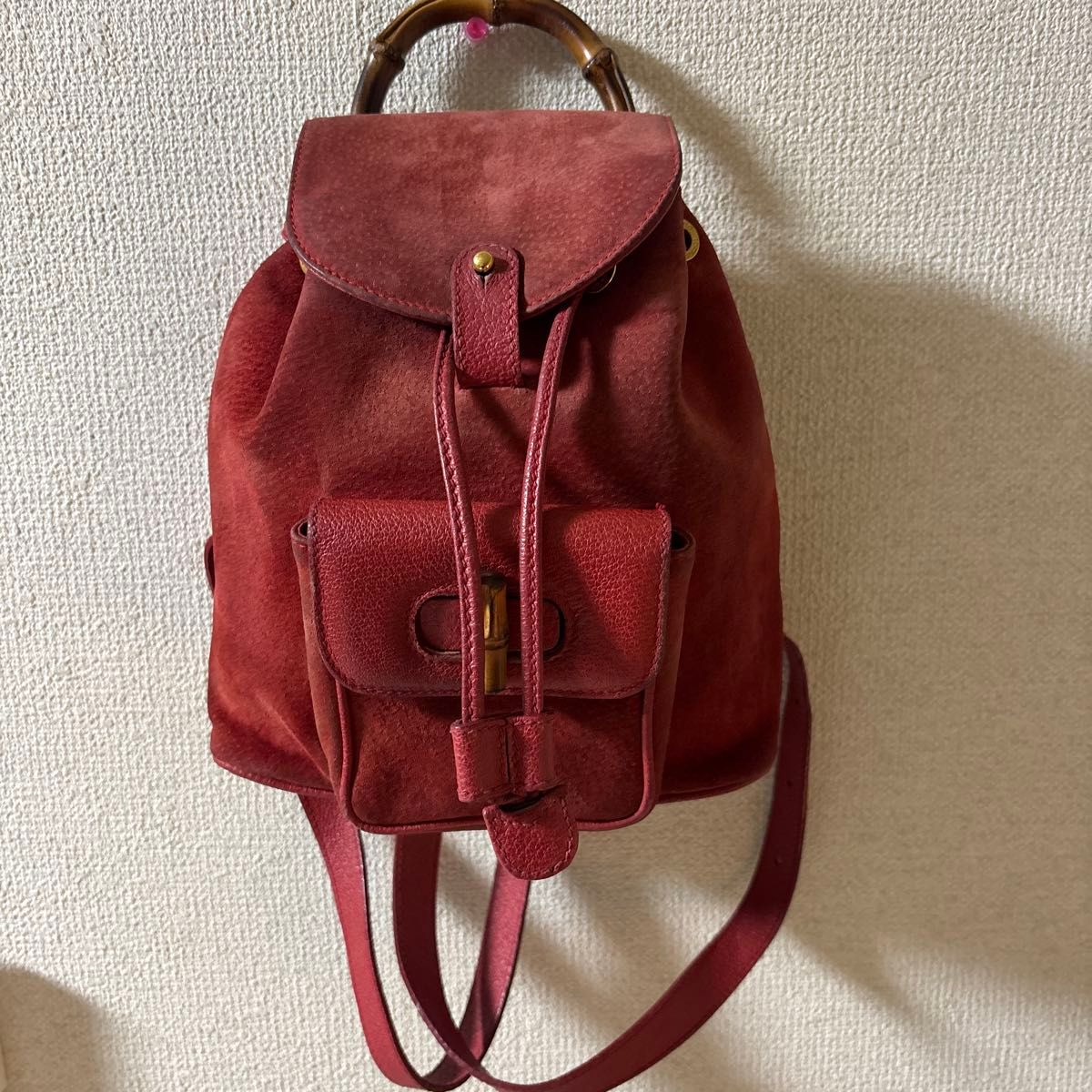 GUCCI レッド スエード バックパック