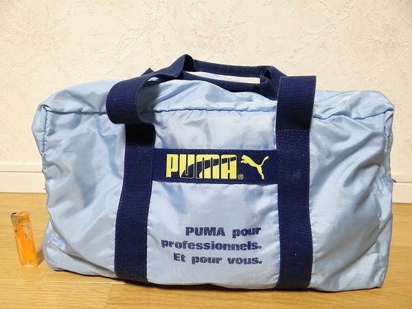 80年代 ビンテージ PUMA プーマ スポーツバッグ ボストンバッグ サッカー テニス 昭和 レトロ 当時物_画像1