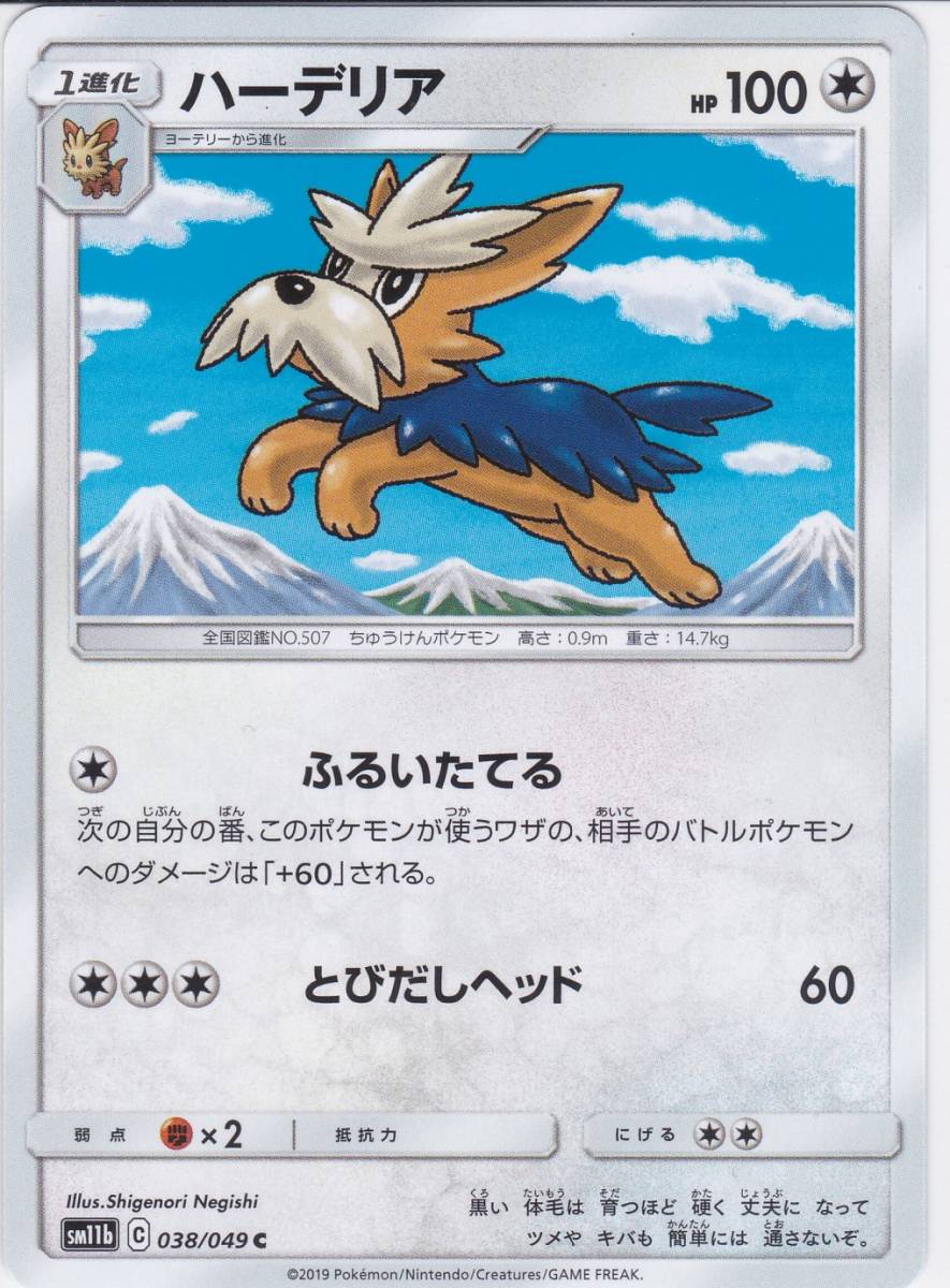 即決★ ポケモンカード [ ハーデリア ] sm11b [ 038/049 C ] ドリームリーグ_画像1