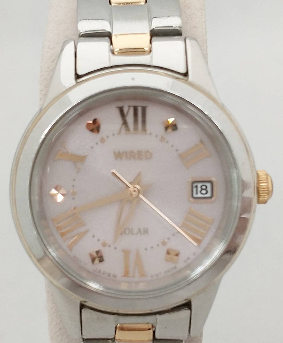 WIRED 驚きの値段で ワイアード V137-0CF0 レディース 腕時計 新作揃え ソーラー