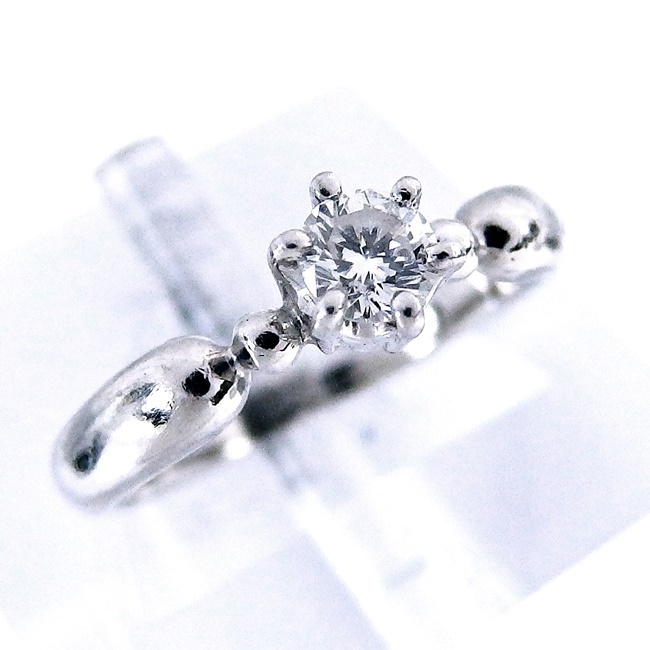 お待たせ! Pt900 /s21090 シンプルデザイン【中古】 一粒 ●8号 4月誕生石 ◇ダイヤモンド0.24ct ★リング プラチナ台 お待たせ! Pt900 /s21090 シンプルデザイン【中古】 一粒 ●8号 4月誕生石 ◇ダイヤモンド0.24ct ★リング プラチナ台