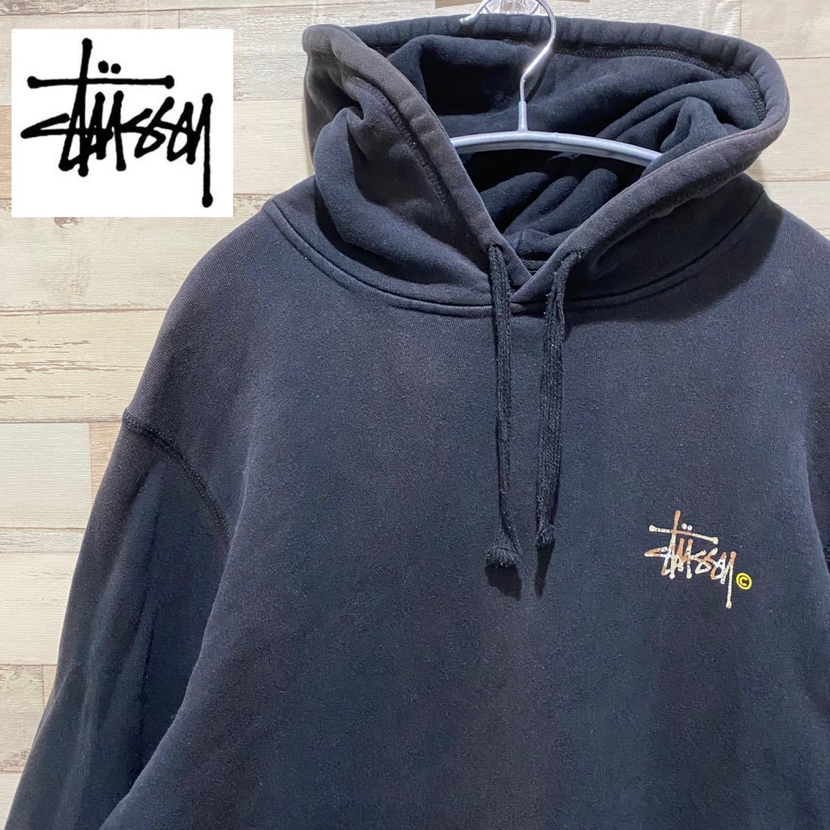 stussy ステューシー パーカー M ブラック オーバーサイズ ロゴ stussy ステューシー パーカー M ブラック オーバーサイズ ロゴ
