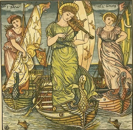 【特価】　＊100年前の絵本箱＊　 ≪ 　ウォルター　クレイン　 ≫ 　 アンティーク木口木版画 　THE BABY'S OPERA　 1878年　WALTER CRANE