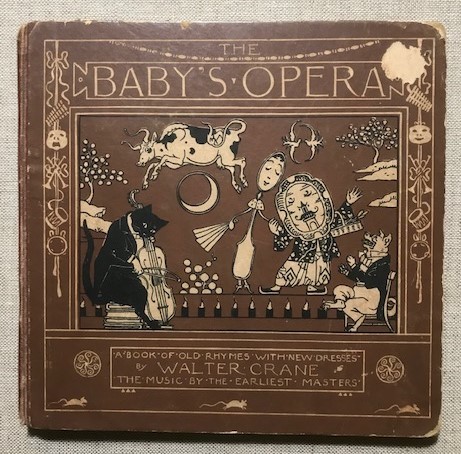 【特価】　＊100年前の絵本箱＊　 ≪ 　ウォルター　クレイン　 ≫ 　 アンティーク木口木版画 　THE BABY'S OPERA　 1878年　WALTER CRANE