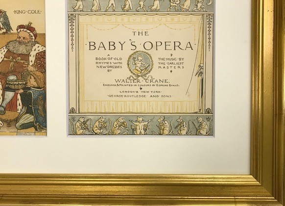 【特価】　＊100年前の絵本箱＊　 ≪ 　ウォルター　クレイン　 ≫ 　 アンティーク木口木版画 　THE BABY'S OPERA　 1878年　WALTER CRANE