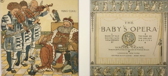 【特価】　＊100年前の絵本箱＊　 ≪ 　ウォルター　クレイン　 ≫ 　 アンティーク木口木版画 　THE BABY'S OPERA　 1878年　WALTER CRANE