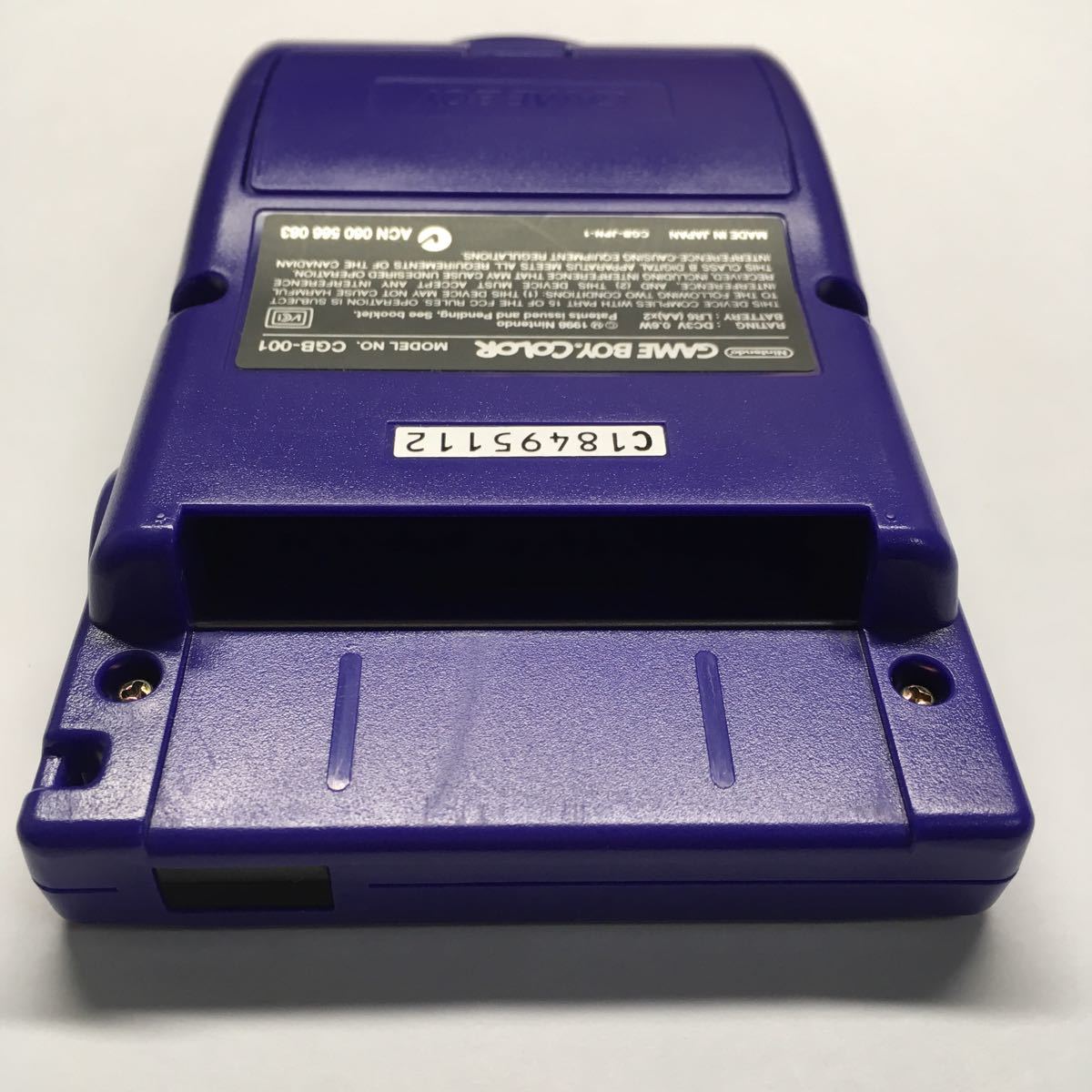 ゲームボーイカラー　本体　パープル GAMEBOY Nintendo 任天堂　動作確認済み　ポケモン　ドラクエ　レトロ