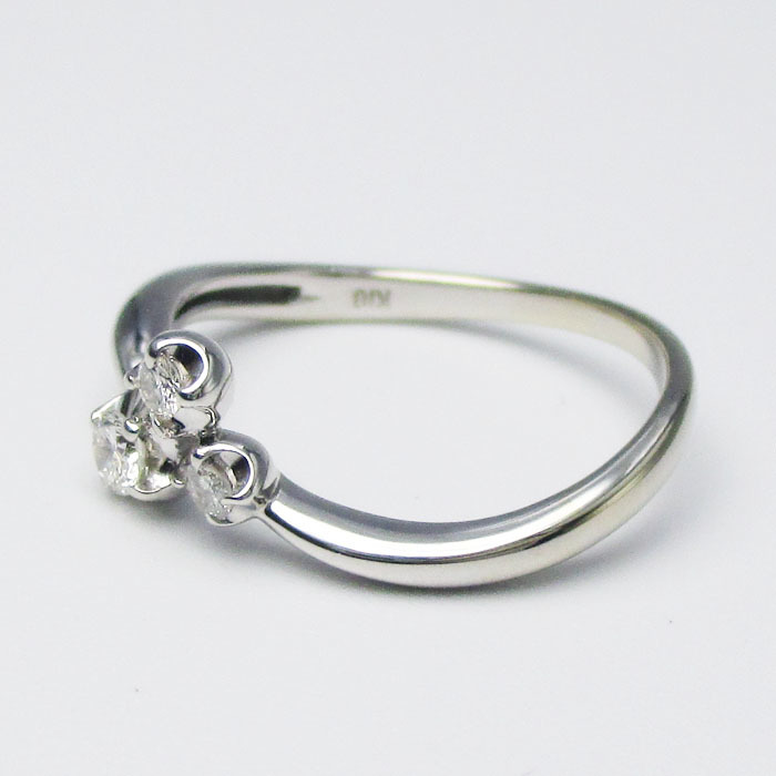 Vendome Vendome Aoyama diamond ring K18WG 2.8g 7 number 