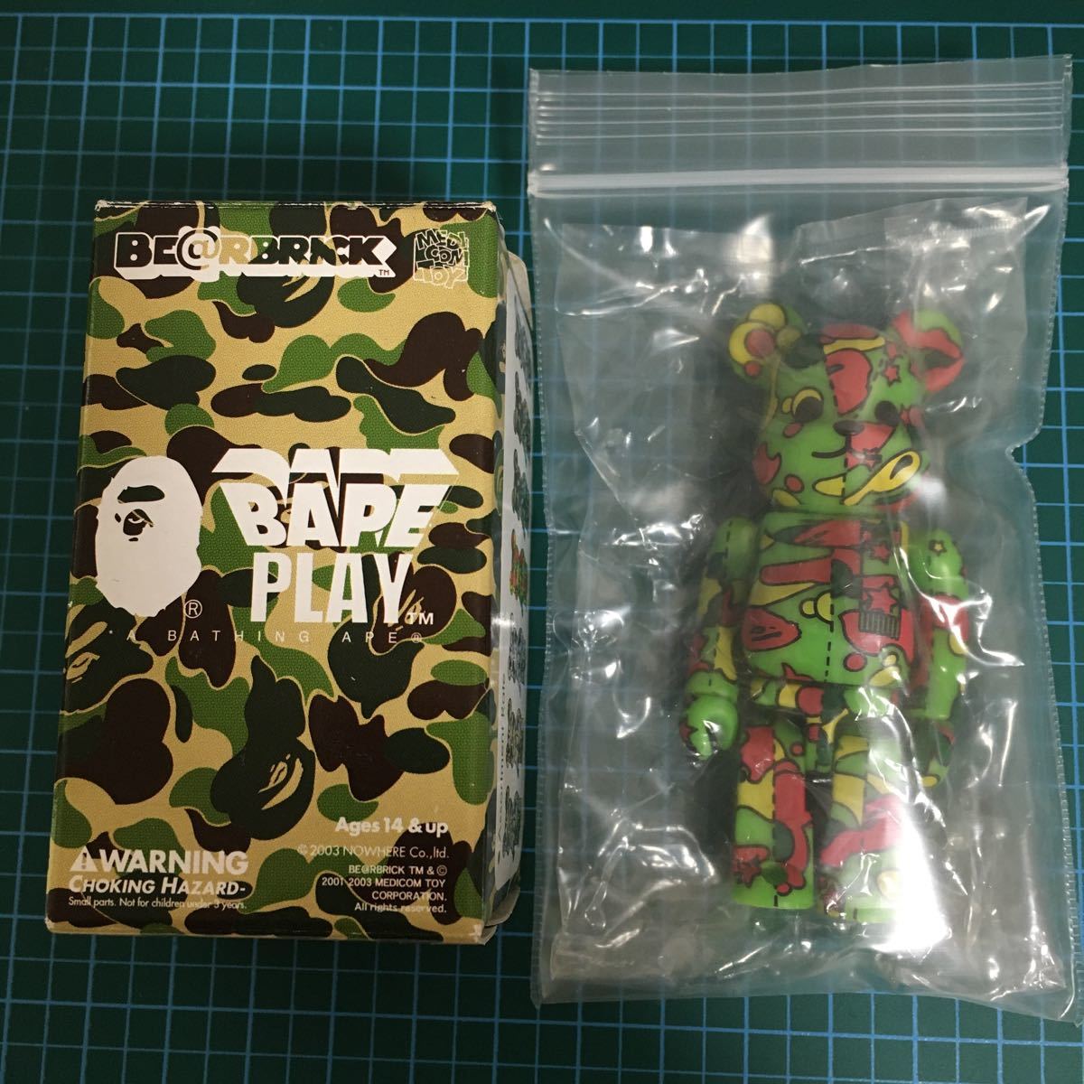 ベアブリック/A BATHING APE BAPE PLAY/エイプ シリーズ2.サイケ.サイケデリック/メディコム・トイ.BE@RBRICK 100％.内袋未開封_画像1