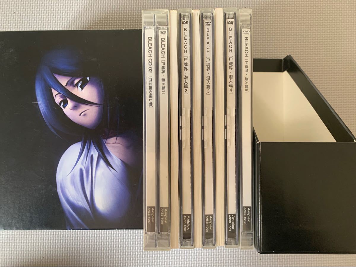 DVD BLEACH ブリーチ　尺魂界　潜入篇　全5巻　初回限定BOX入り　オリジナル作画集3冊付き　中古品