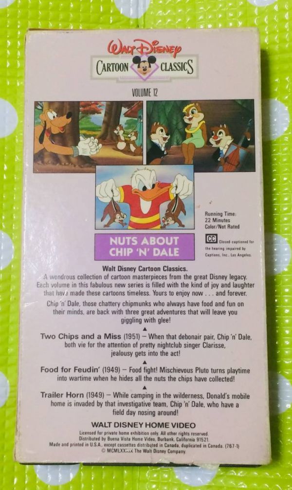 即決〈同梱歓迎〉VHS チップとデール Nuts About Chip 'n' Dale ディズニー アニメ◎その他ビデオ多数出品中θ6245a_画像2