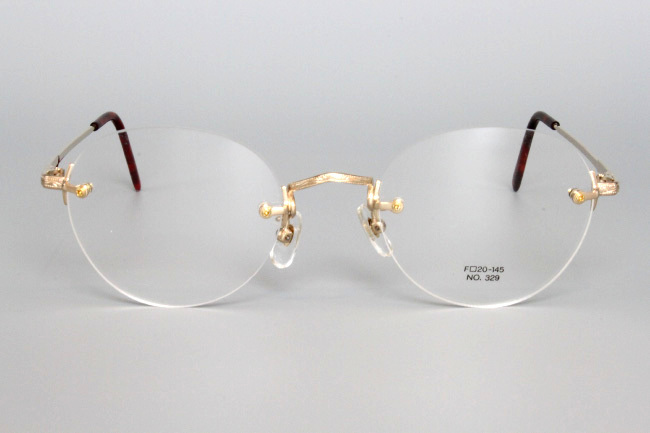 【未使用・新品】SABAE ORIGINAL FRAME ツーポイント No.329 COL.GOLD 50□20 145 H-3