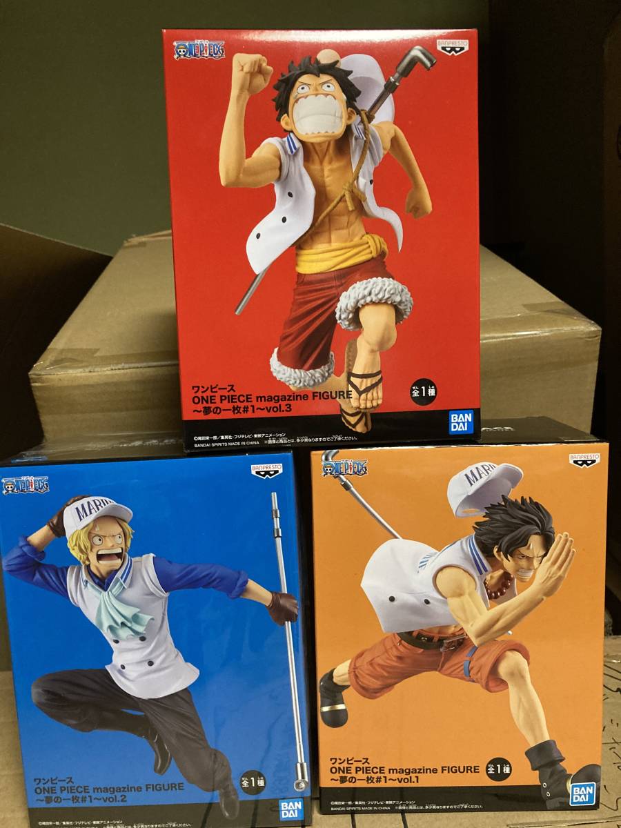 在庫１１セット ワンピース One Piece Magazine Figure 夢の一枚 ルフィ エース サボ ３個セット フィギュア その他 売買されたオークション情報 Yahooの商品情報をアーカイブ公開 オークファン Aucfan Com