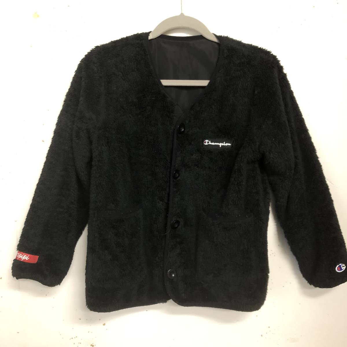 《洋服》 champion×repipi リバーシブルジャケット ブラック サイズ：150 キッズファッション チャンピオン レピピ 中古_画像1